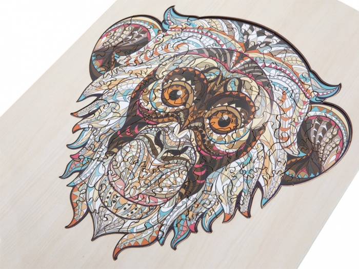 Puzzle 2D, din lemn, Maimuta, 133 piese [4]