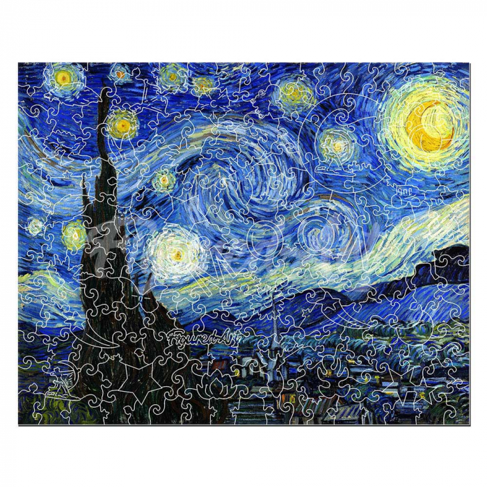 Puzzle 2D, din lemn, Noapte instelata, 200 piese [1]