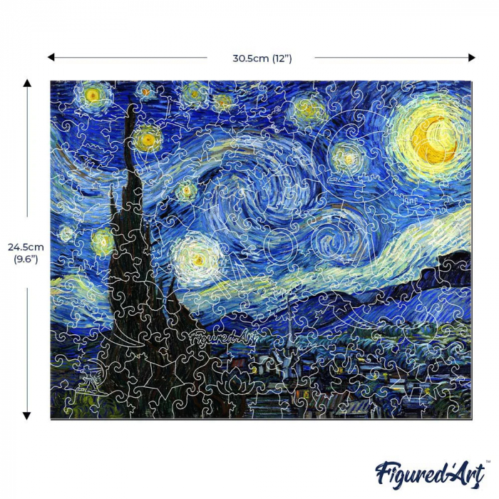Puzzle 2D, din lemn, Noapte instelata, 200 piese [6]