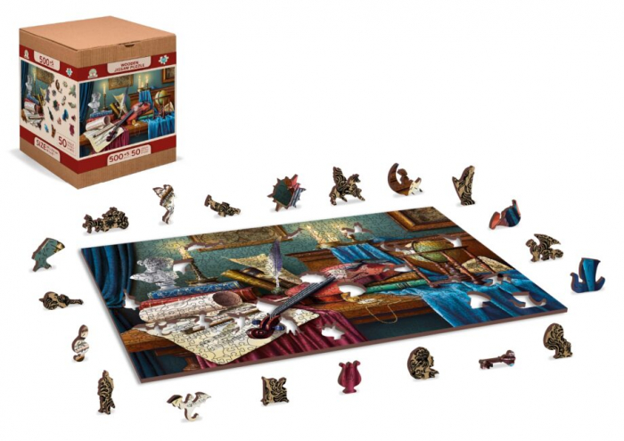 Puzzle 2D, din lemn, Masa cu vioara, 505 piese [3]