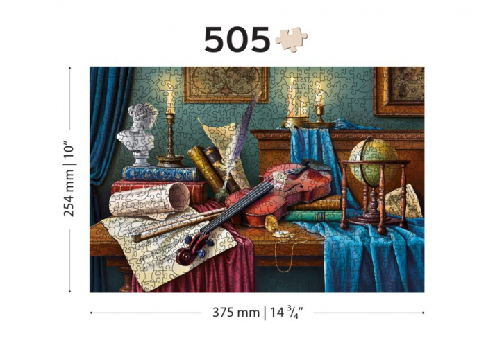 Puzzle 2D, din lemn, Masa cu vioara, 505 piese [7]