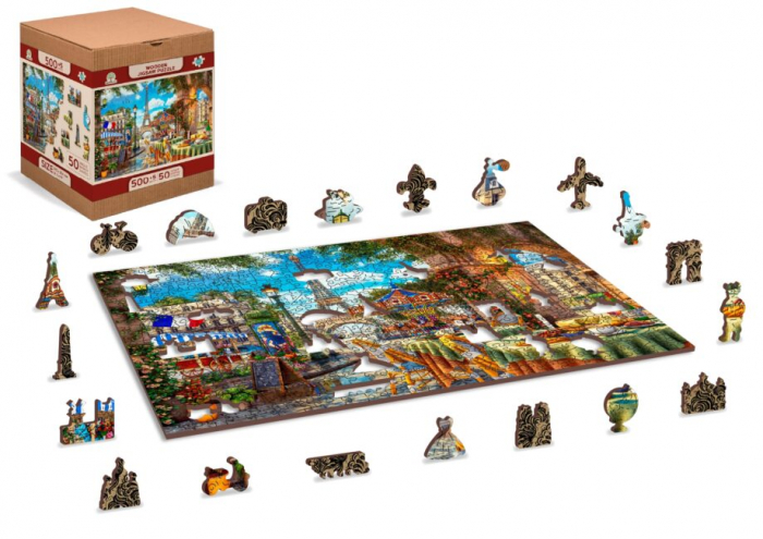 Puzzle 2D, din lemn, O zi in Paris, 505 piese [9]