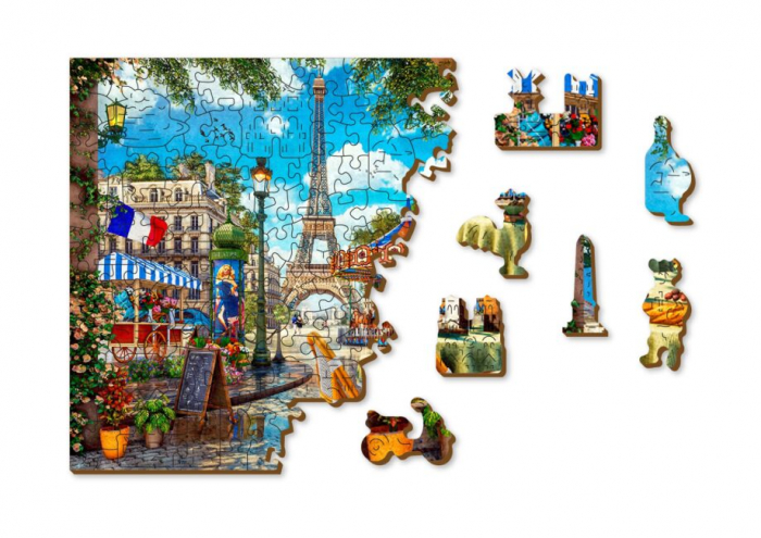 Puzzle 2D, din lemn, O zi in Paris, 505 piese [3]