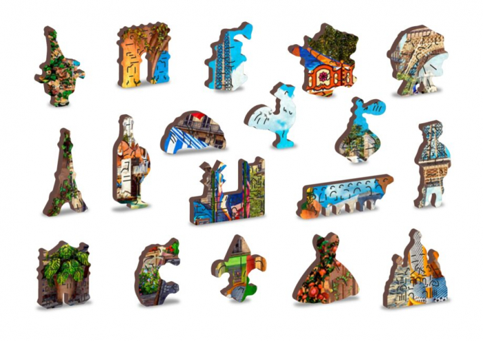 Puzzle 2D, din lemn, O zi in Paris, 505 piese [6]