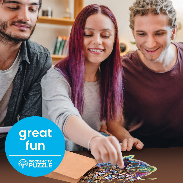 Puzzle 2D, din lemn, Bufnita, 150 piese [7]