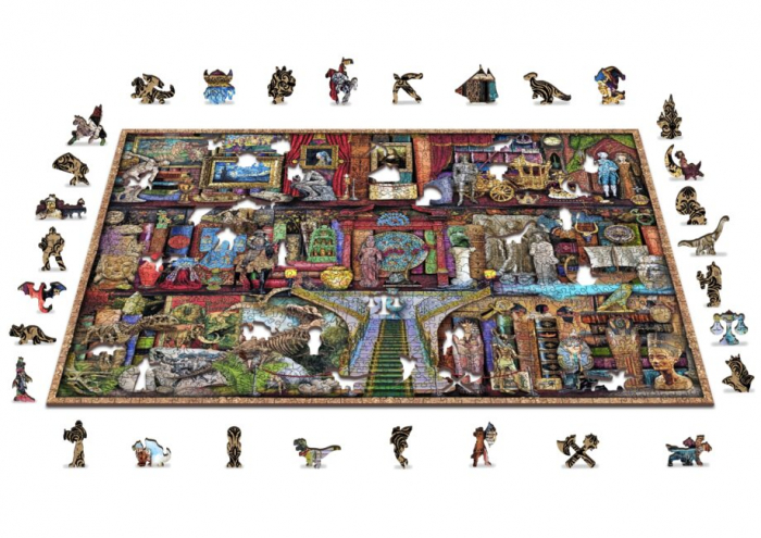 Puzzle 2D, din lemn, Rafturi de muzeu, 1010 piese [3]