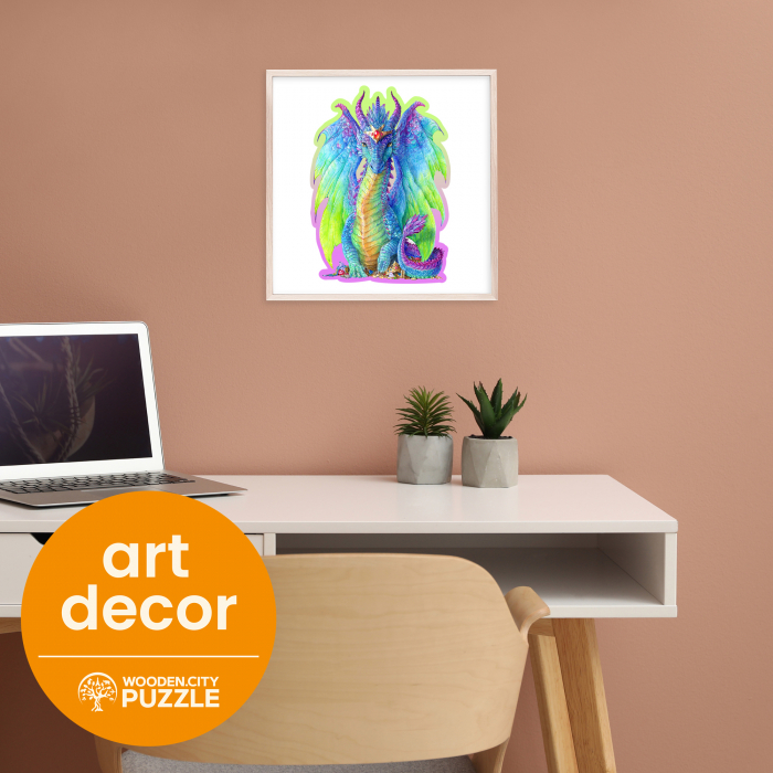 Puzzle 2D, din lemn, Dragon magnific, 150 piese [6]