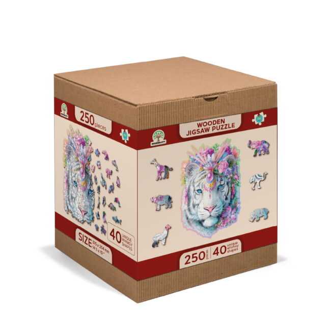 Puzzle 2D, din lemn, Tigru mistic, 250 piese [9]