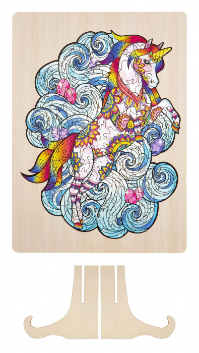 Puzzle 2D, din lemn, Unicorn, 129 piese AVAN [2]