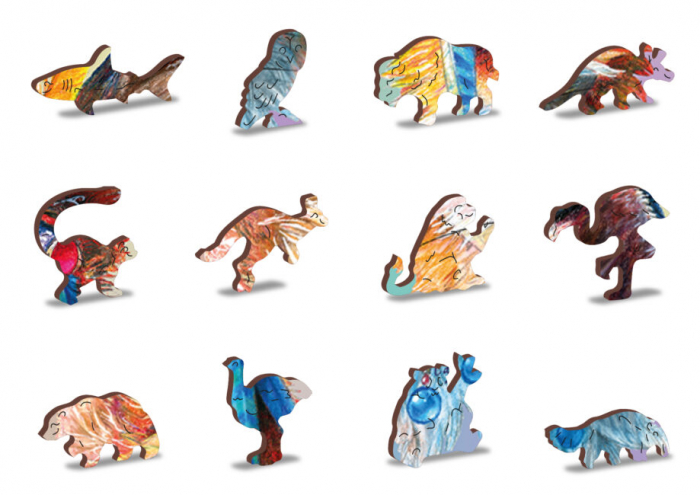 Puzzle 2D, din lemn, Vulpe mistica, 150 piese [5]