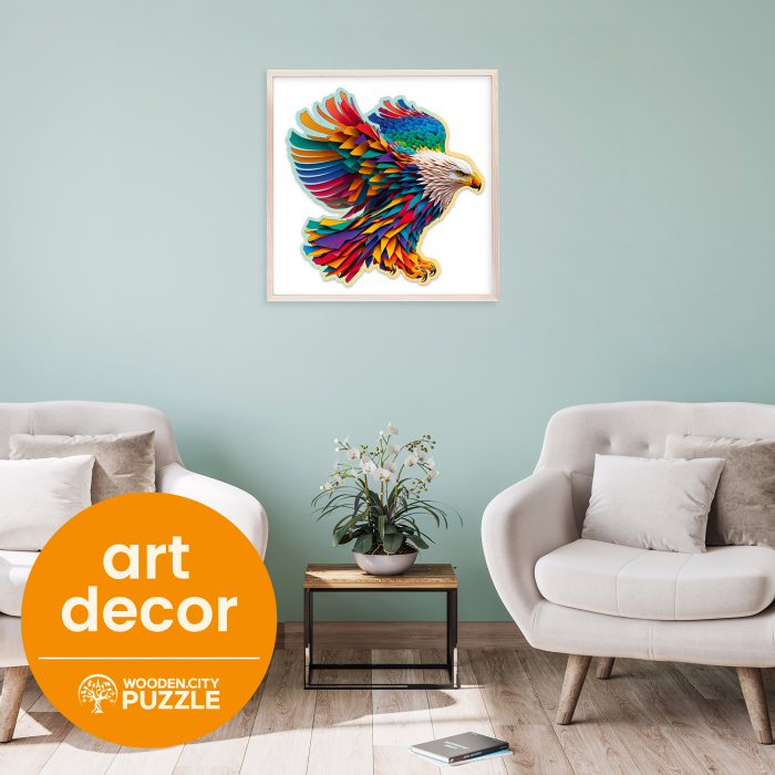 Puzzle 2D, din lemn, Vultur, 250 piese [7]