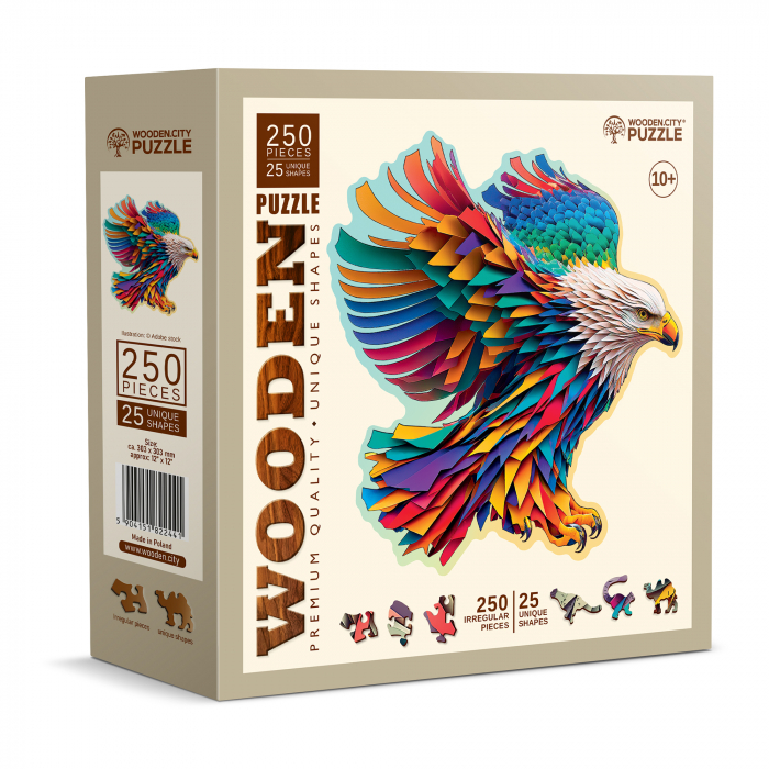 Puzzle 2D, din lemn, Vultur, 250 piese [9]