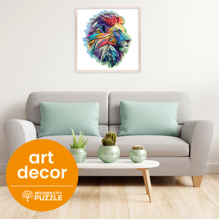 Puzzle 2D, din lemn, Leu modern, 250 piese [8]