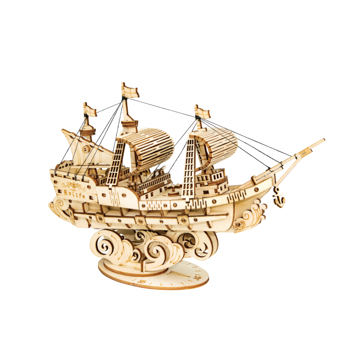 Puzzle 3D Sailing Ship, Lemn, 118 piese [2]