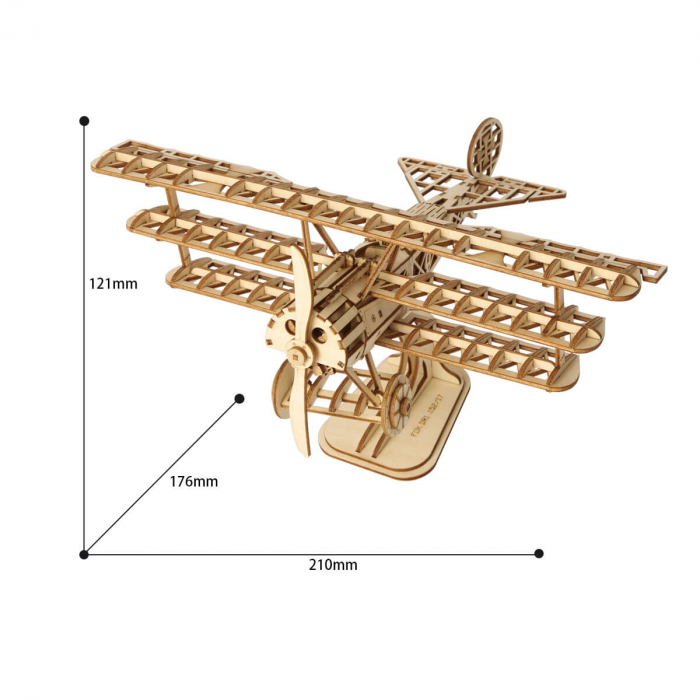 Puzzle 3D Avion, Lemn, 145 piese [3]