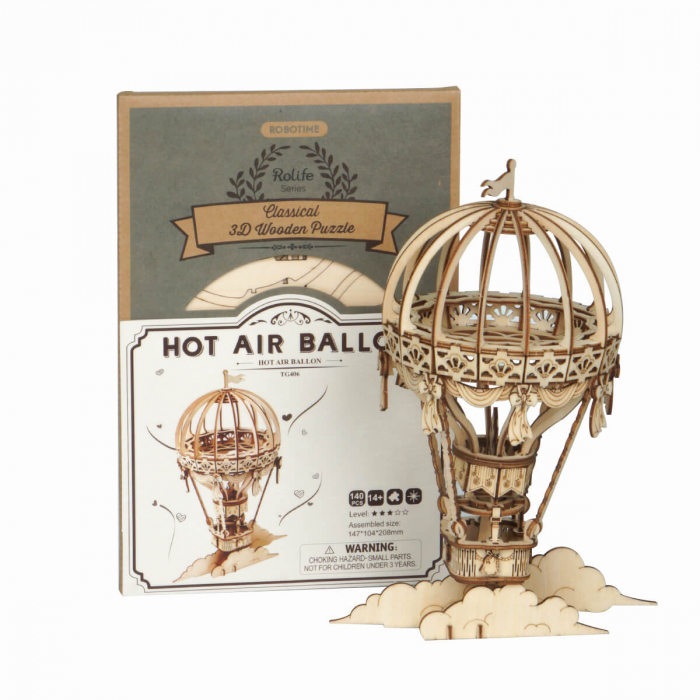 Puzzle 3D Balon, Lemn, 140 piese [3]