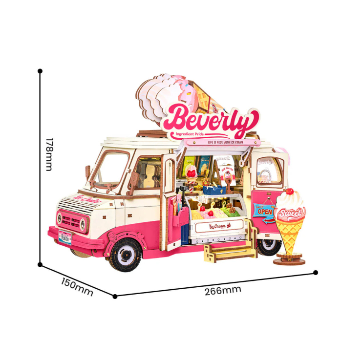 Puzzle 3D, Rulota de inghetata a lui Beverly, 290 piese [12]