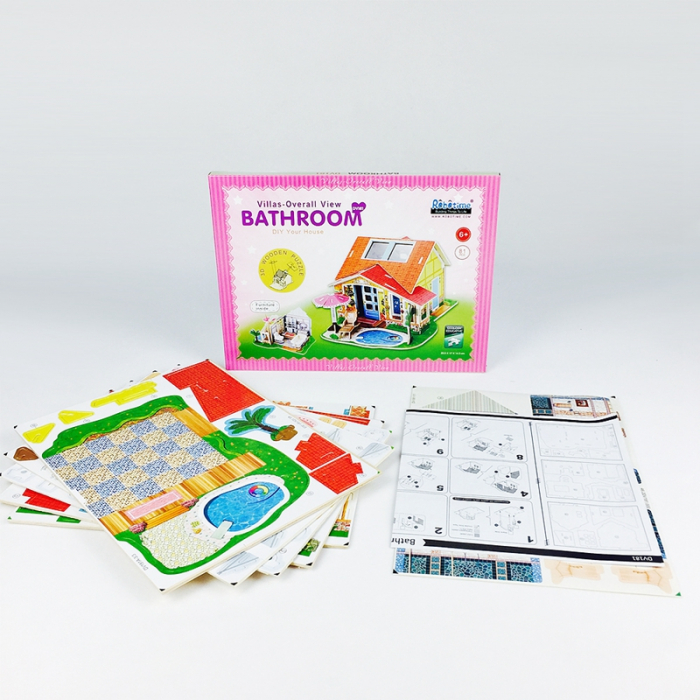 Puzzle 3D, Casuta DIY, Baie, 81 de piese [7]