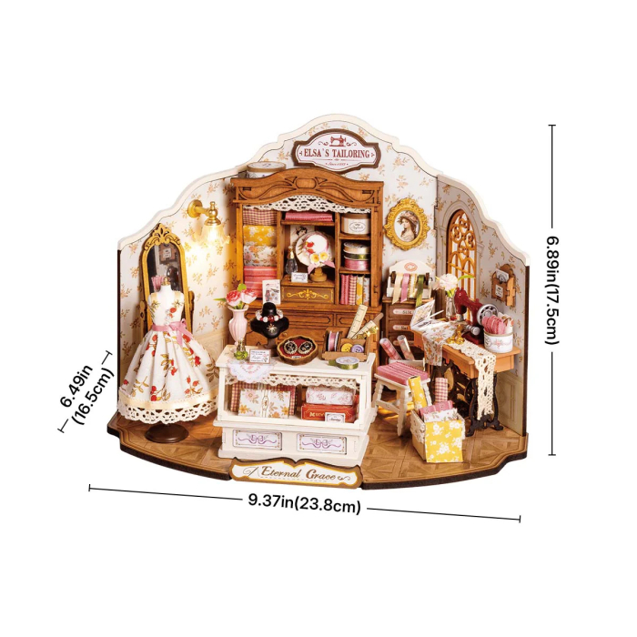 Puzzle 3D, Casuta DIY, Atelierul de croitorie al Elsei, 266 piese [14]
