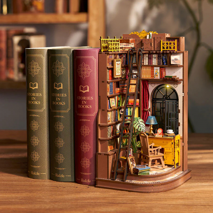 Book Nook, Casuta DIY, Colt linistit de biblioteca, 196 piese [12]
