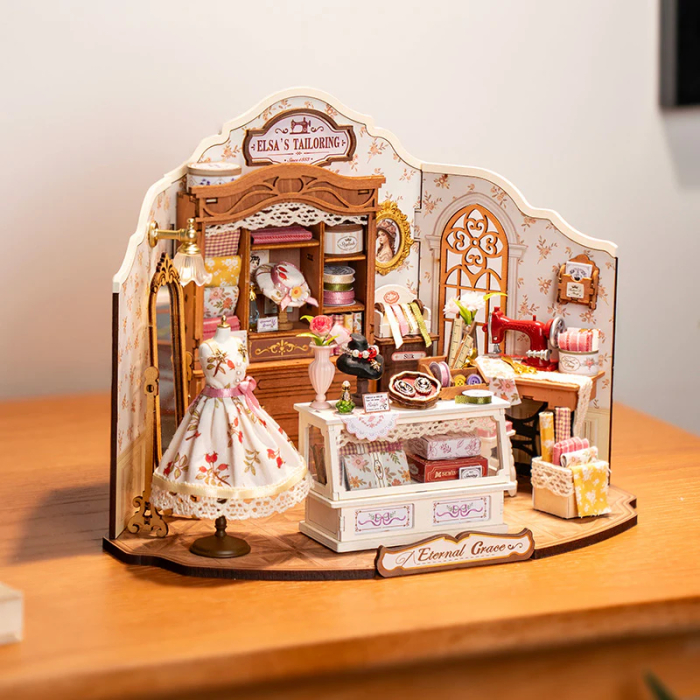 Puzzle 3D, Casuta DIY, Atelierul de croitorie al Elsei, 266 piese [10]