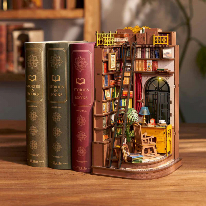 Book Nook, Casuta DIY, Colt linistit de biblioteca, 196 piese [4]