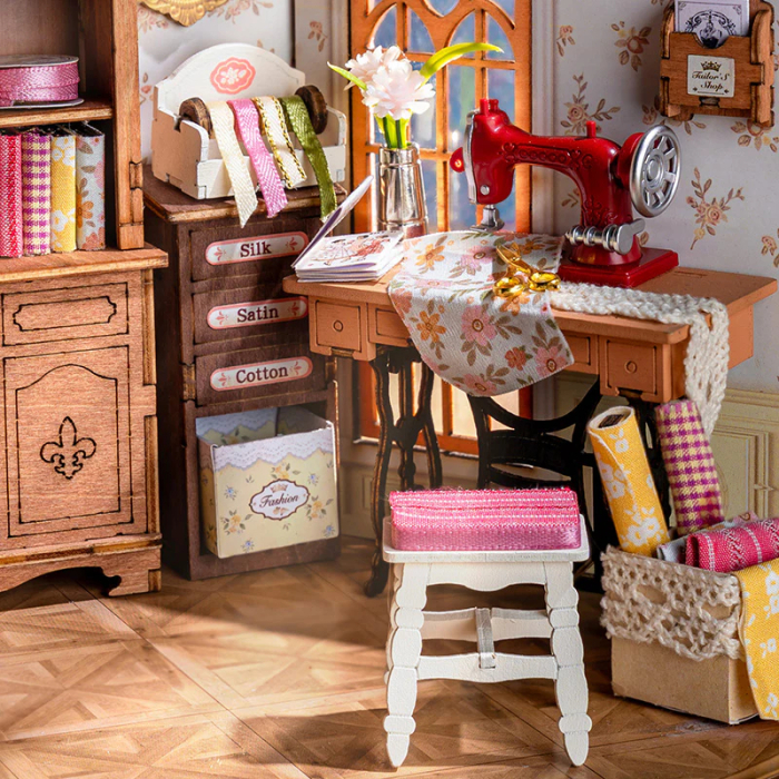 Puzzle 3D, Casuta DIY, Atelierul de croitorie al Elsei, 266 piese [6]