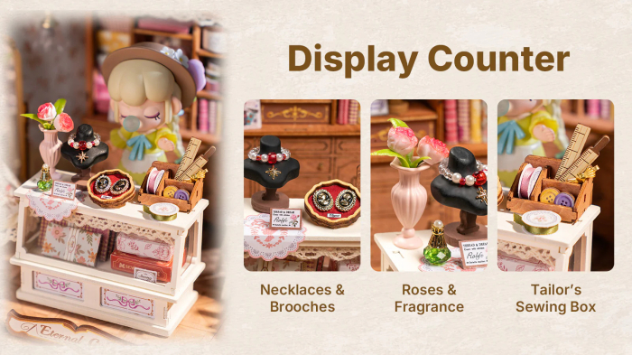 Puzzle 3D, Casuta DIY, Atelierul de croitorie al Elsei, 266 piese [12]