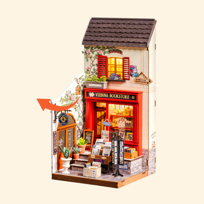 Puzzle 3D, Casuta DIY, Librarie in Viena, 290 piese [2]