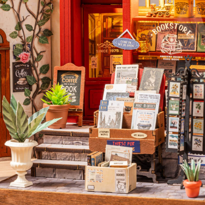 Puzzle 3D, Casuta DIY, Librarie in Viena, 290 piese [12]