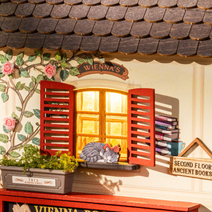 Puzzle 3D, Casuta DIY, Librarie in Viena, 290 piese [14]