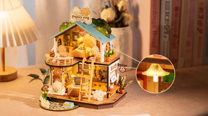 Book Nook, Casuta DIY, Hotelul Catelusilor, 230 piese [6]
