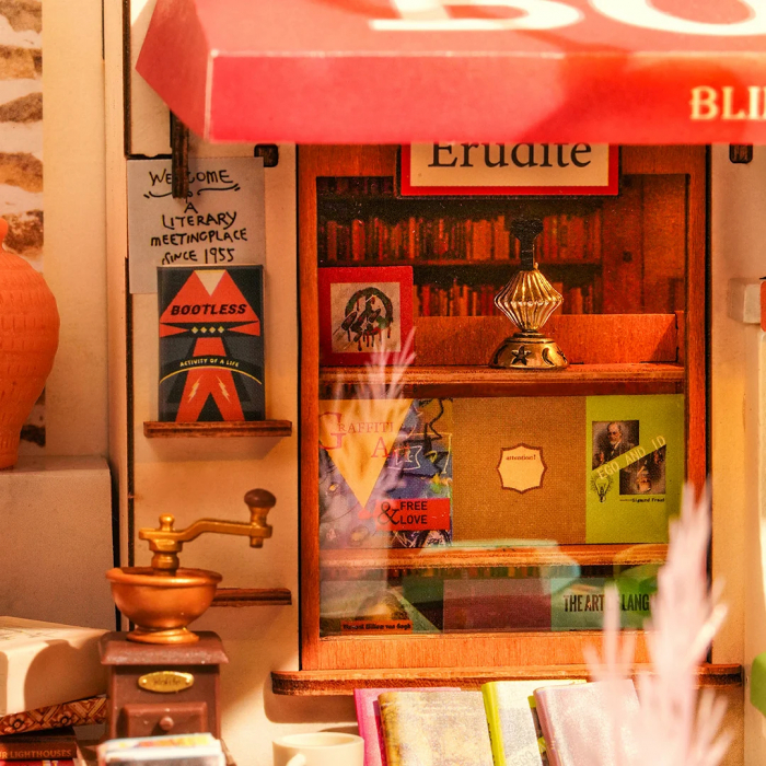 Book Nook, Casuta DIY, Libraria de la Colt, 108 piese [4]