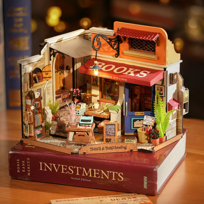 Book Nook, Casuta DIY, Libraria de la Colt, 108 piese [3]