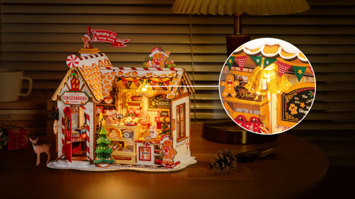 Puzzle 3D, Casuta DIY, Casuta de turta dulce, 250 piese [9]