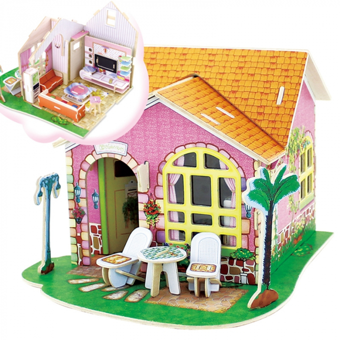 Puzzle 3D, Casuta DIY, Sufragerie, 82 de piese [2]