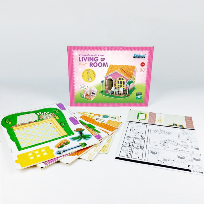 Puzzle 3D, Casuta DIY, Sufragerie, 82 de piese [10]