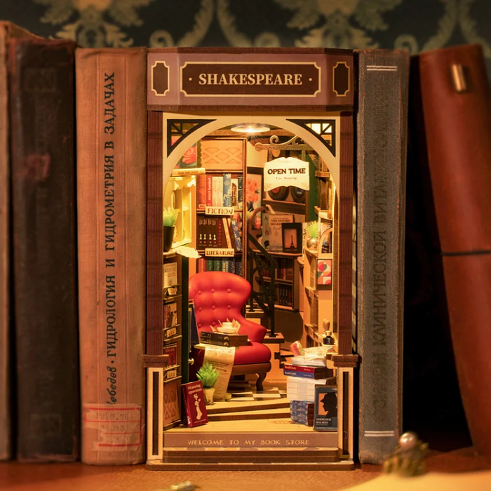 Book Nook, Cotor de carte DIY, Librarie, 194 piese [6]
