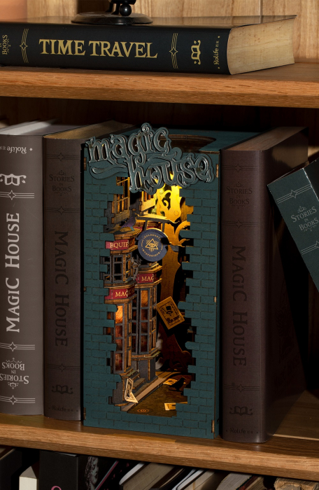 Book Nook, Cotor de carte DIY, Casuta Magica, 216 piese [5]