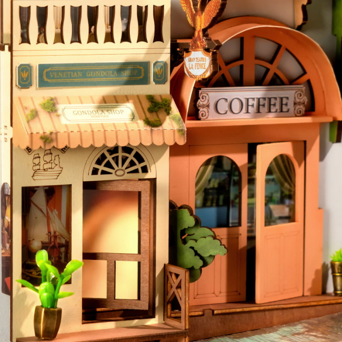Book Nook, Cotor de carte DIY, Venetia Romantica, 110 piese [9]