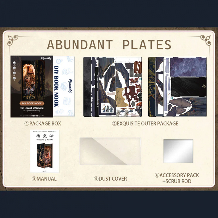 Puzzle 3D, Cotor de carte DIY, Legenda Regelui maimuta, 89 piese [11]