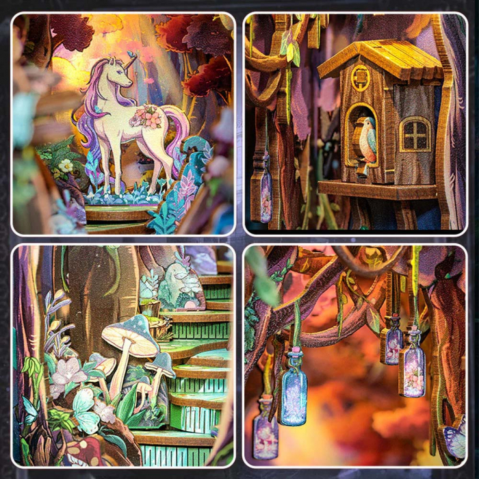 Puzzle 3D, Cotor de carte DIY, Gratia padurii, 89 piese [7]