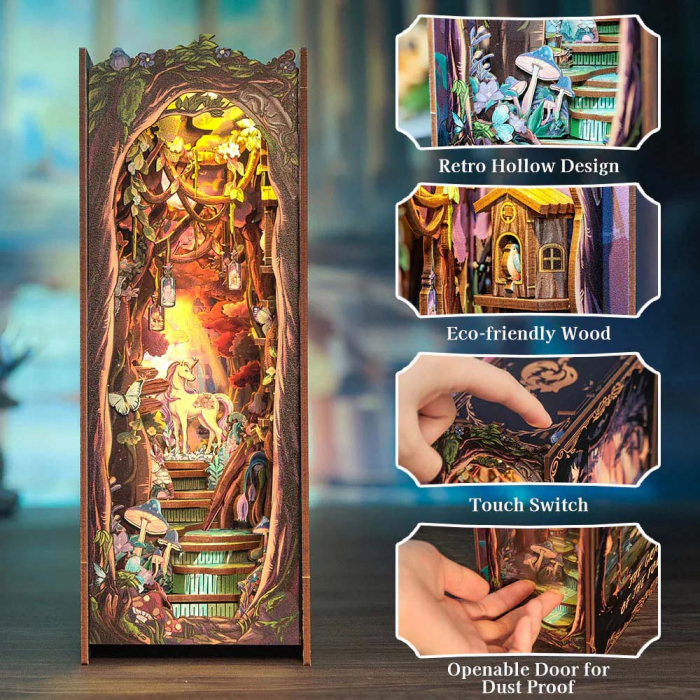 Puzzle 3D, Cotor de carte DIY, Gratia padurii, 89 piese [9]