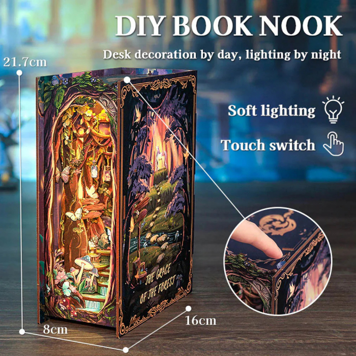 Puzzle 3D, Cotor de carte DIY, Gratia padurii, 89 piese [5]