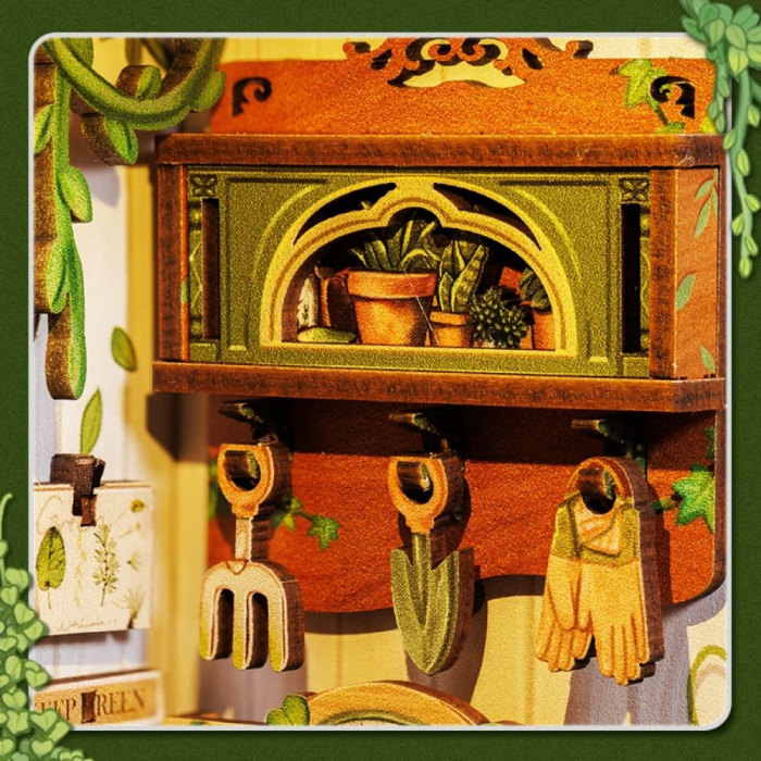 Book nook, Cotor de carte DIY, Libraria Viata Verde, 196 piese [5]