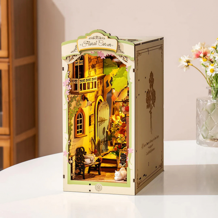 Book Nook, Cotor de carte DIY, Colt cu flori, 164 piese [3]