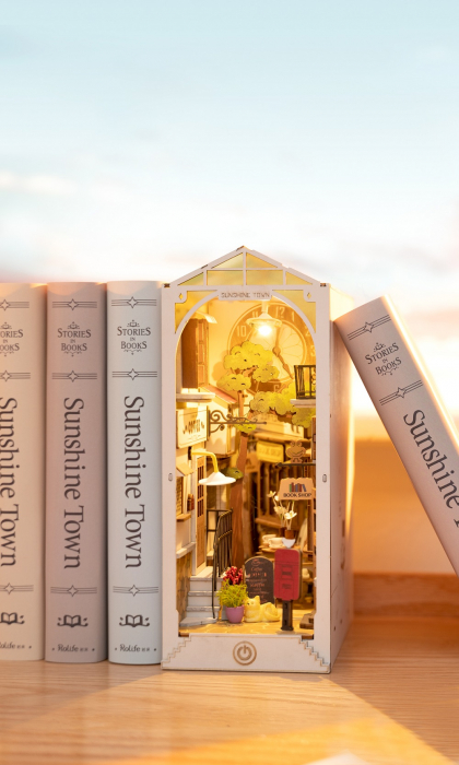 Book Nook, Cotor de carte DIY, Orasul Insorit, 246 piese [7]