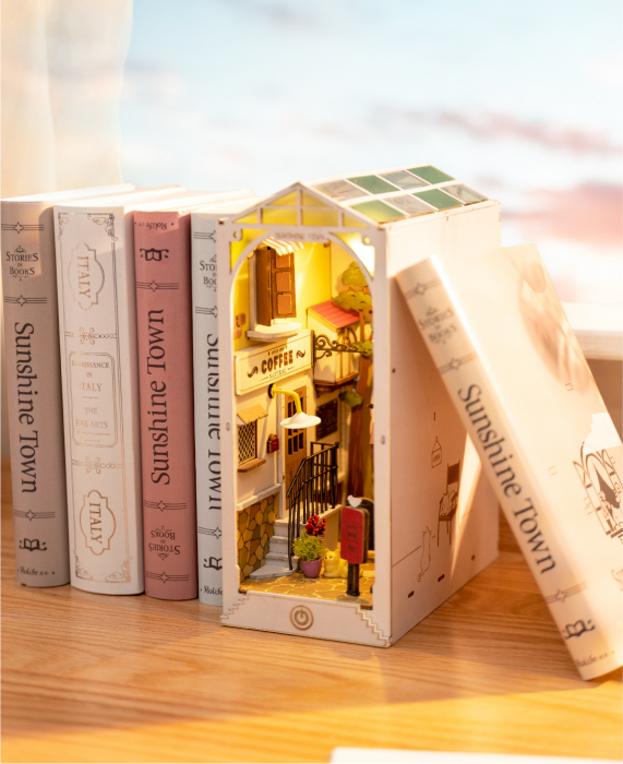 Book Nook, Cotor de carte DIY, Orasul Insorit, 246 piese [5]