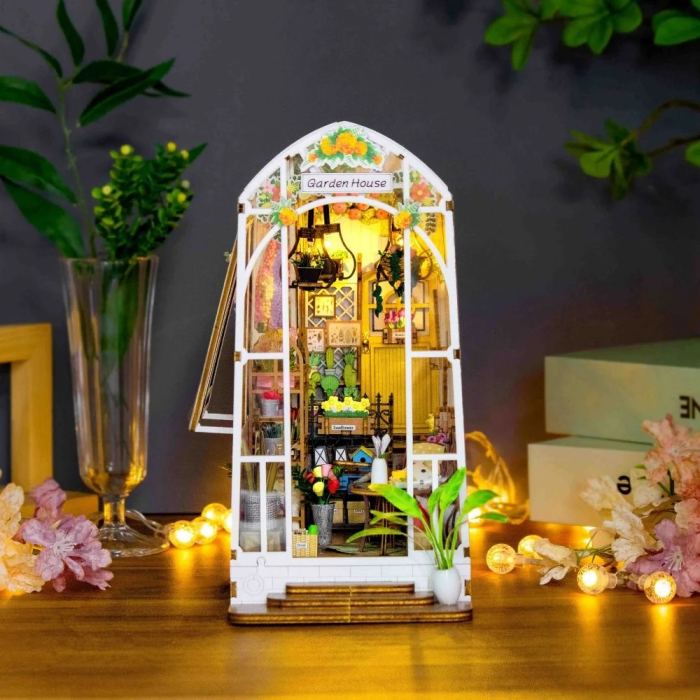 Puzzle 3D, Cotor de carte DIY, Sera si flori, 55 piese [2]