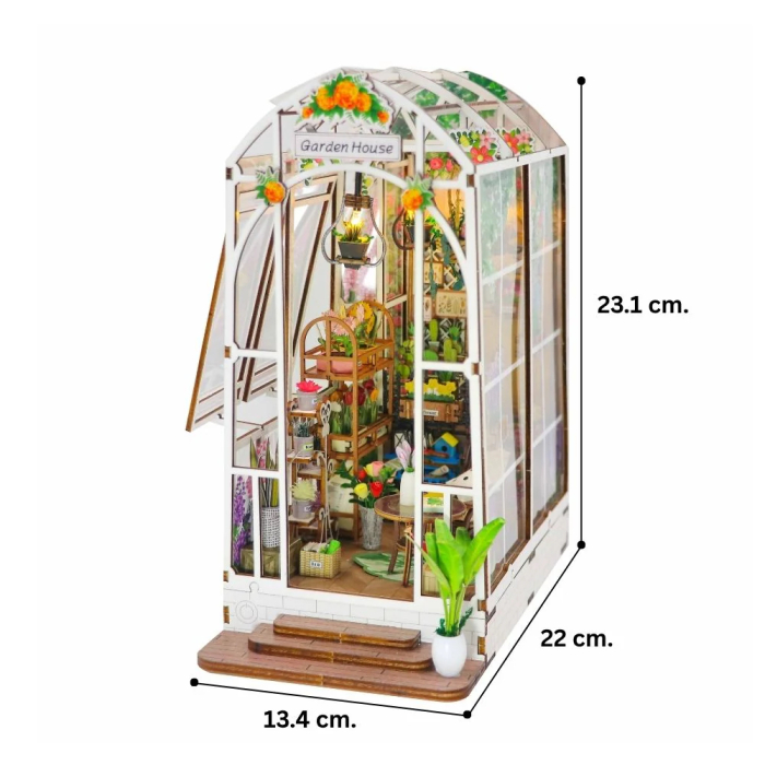 Puzzle 3D, Cotor de carte DIY, Sera si flori, 55 piese [10]